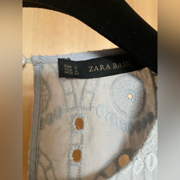 Zara - grey cotton top - Large - Picture 2 of 4